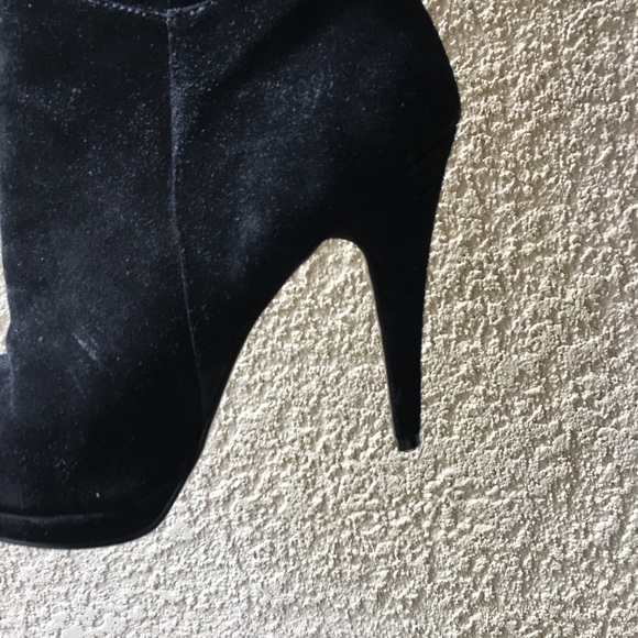 Suede Knee high fringe boots Sz 10 - Picture 2 of 7